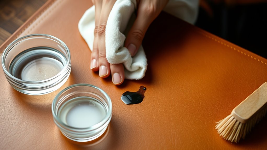 remove ink from leather