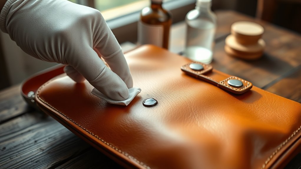 remove ink from leather