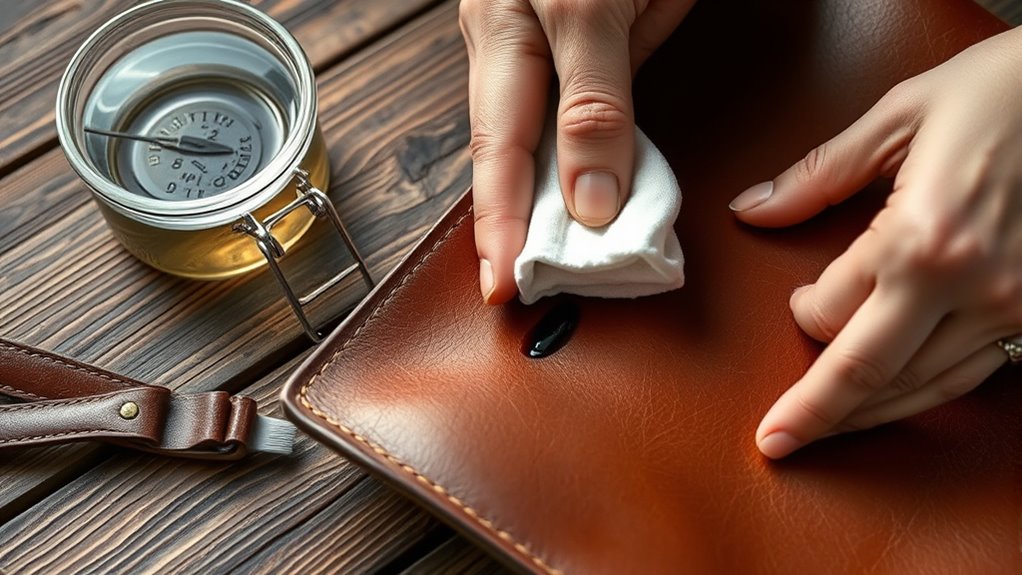 remove ink from leather