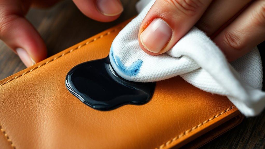 remove ink from leather