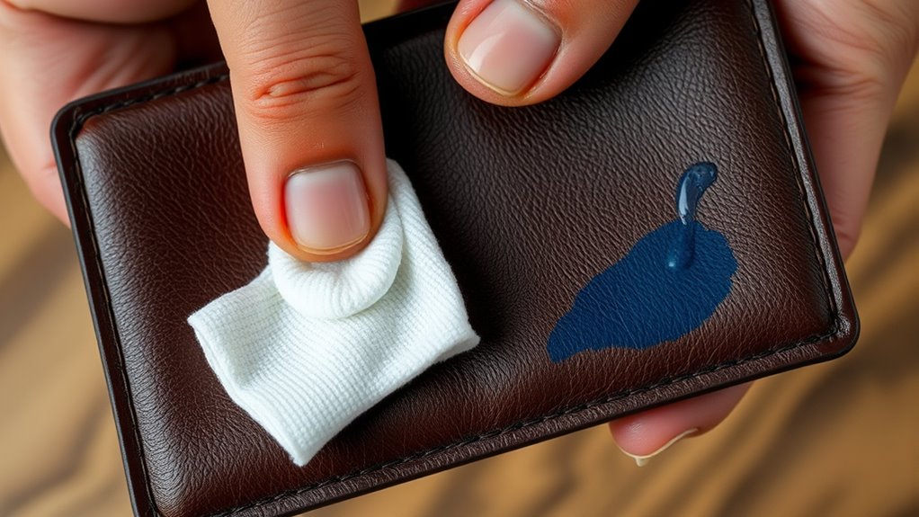 remove ink from leather