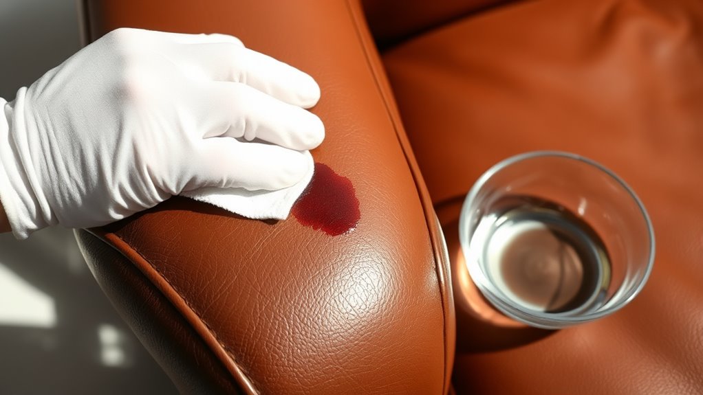 remove ink from leather