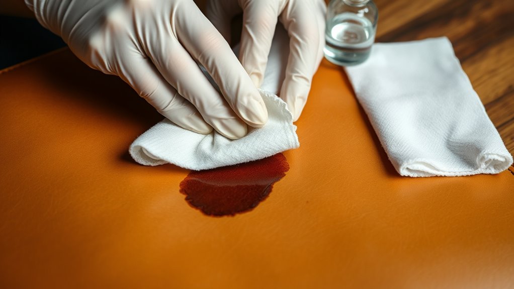 remove ink from leather
