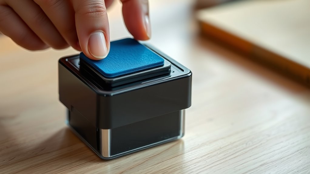 remove ink pad carefully