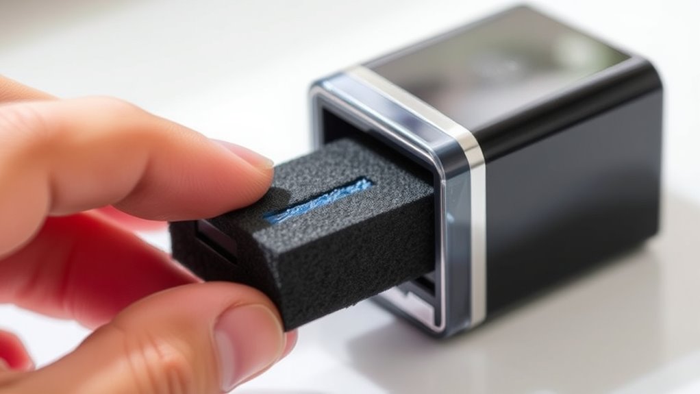 remove the ink pad carefully