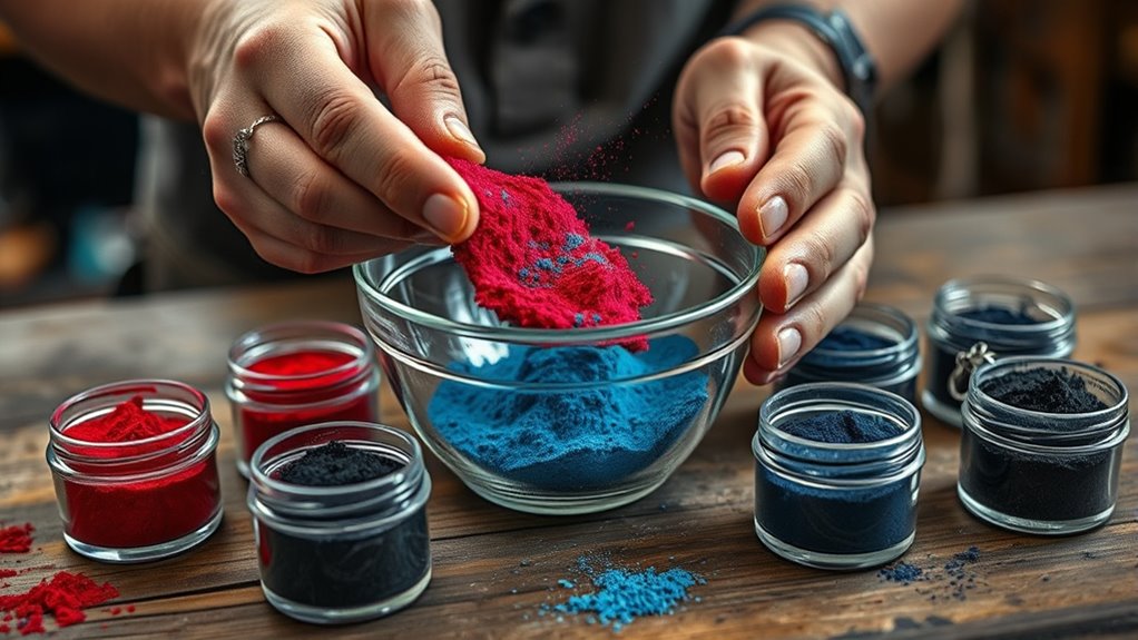 select prepare store pigments