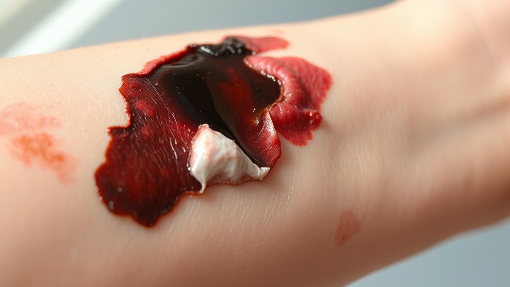 skin recovery after ink poisoning