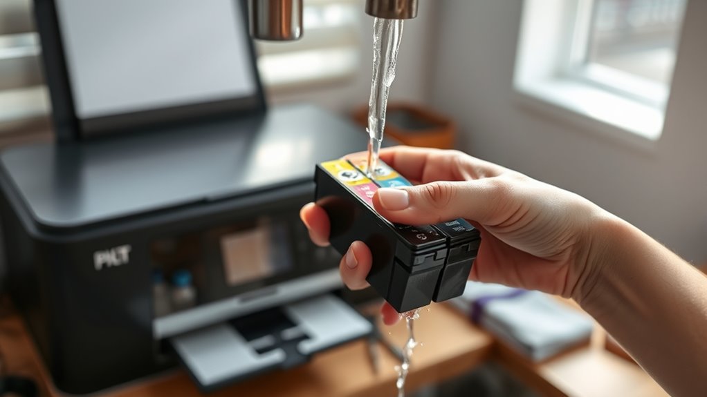 soaking ink cartridges in warm water