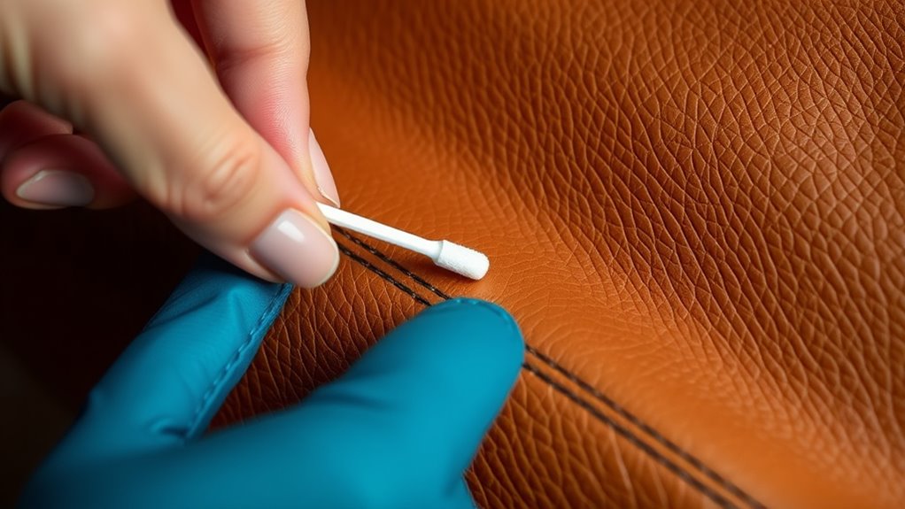 test cleaner on hidden spot