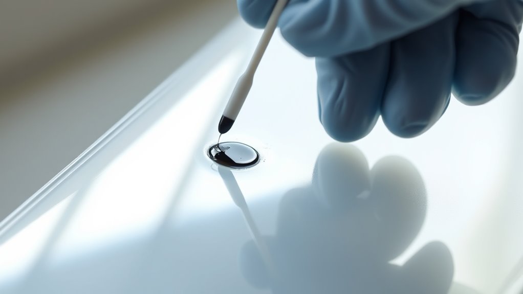 test cleaning on small area