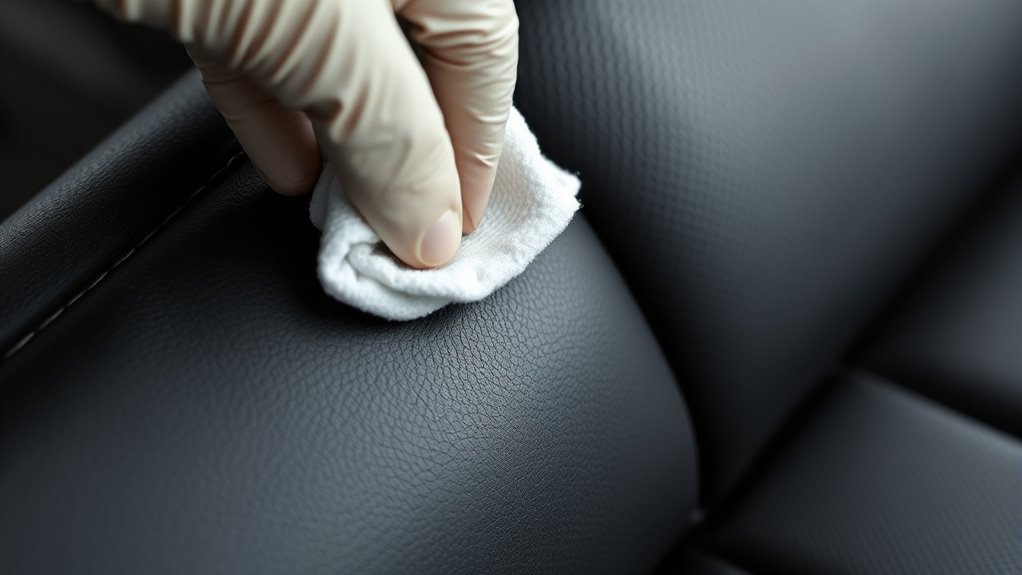 test cleaning solution on hidden spot