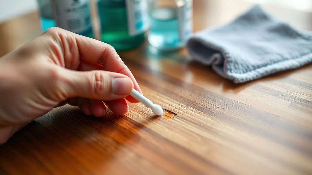 test cleaning solution safely