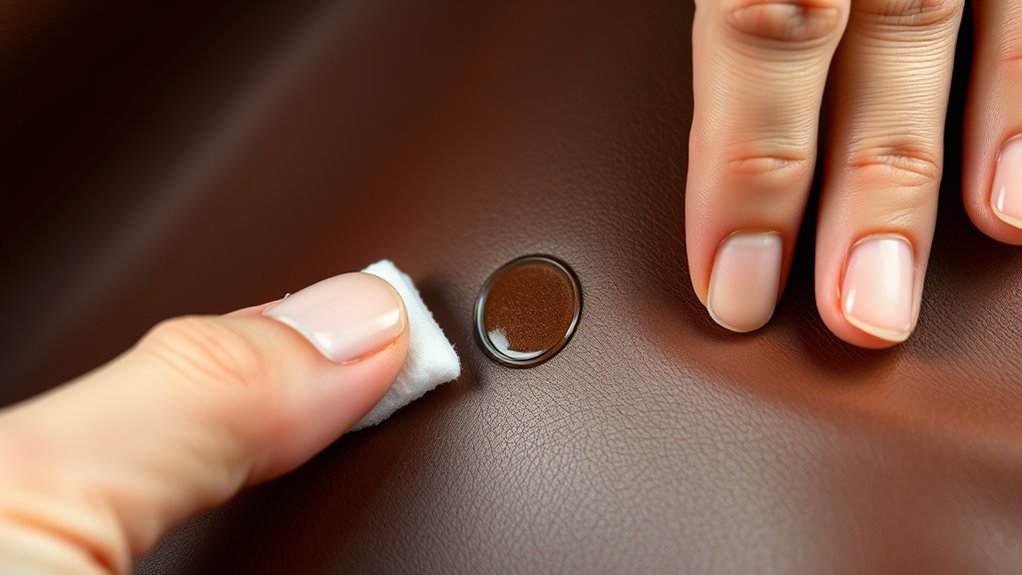 test dab dry gently
