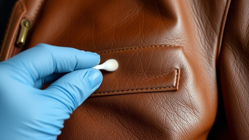 test hidden leather spot