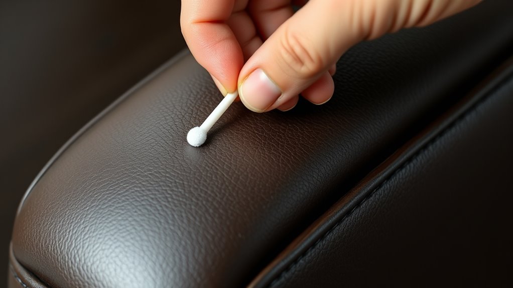 test hidden leather spot