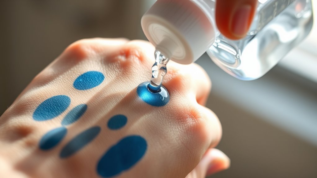 use sanitizer to remove ink