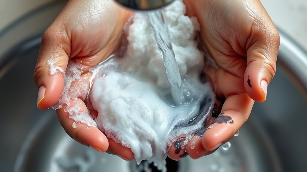 wash hands thoroughly gently