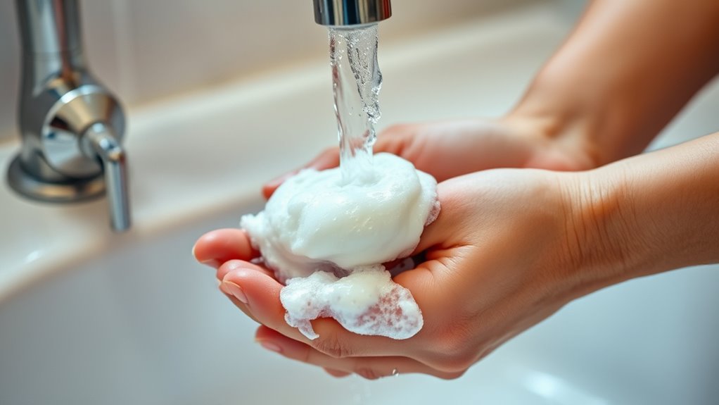 wash hands with soap