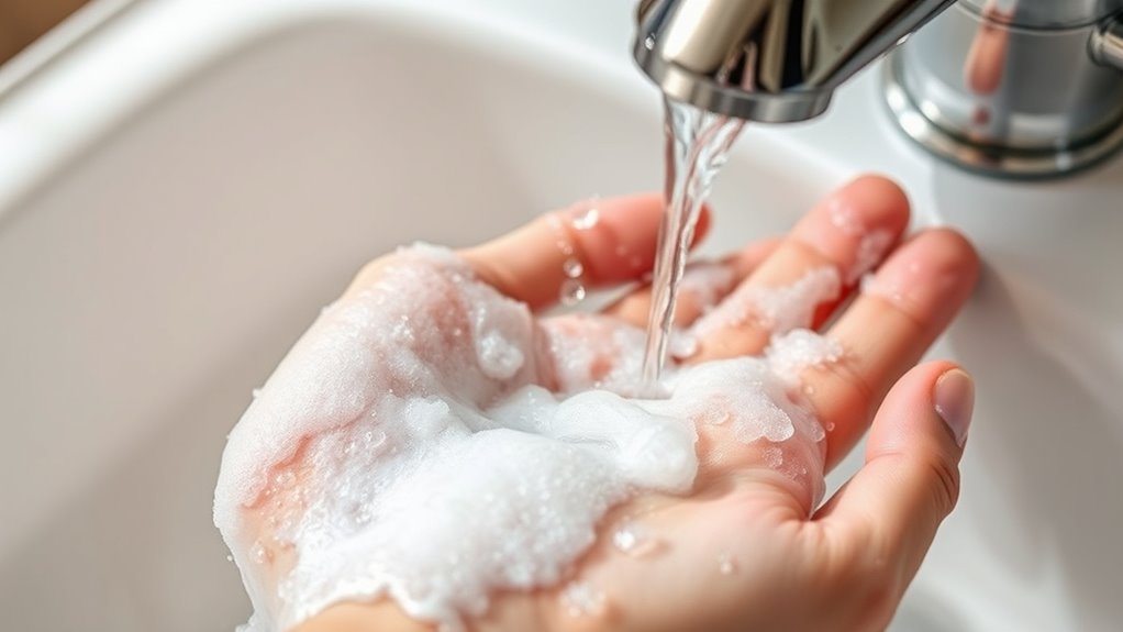 wash hands with soap