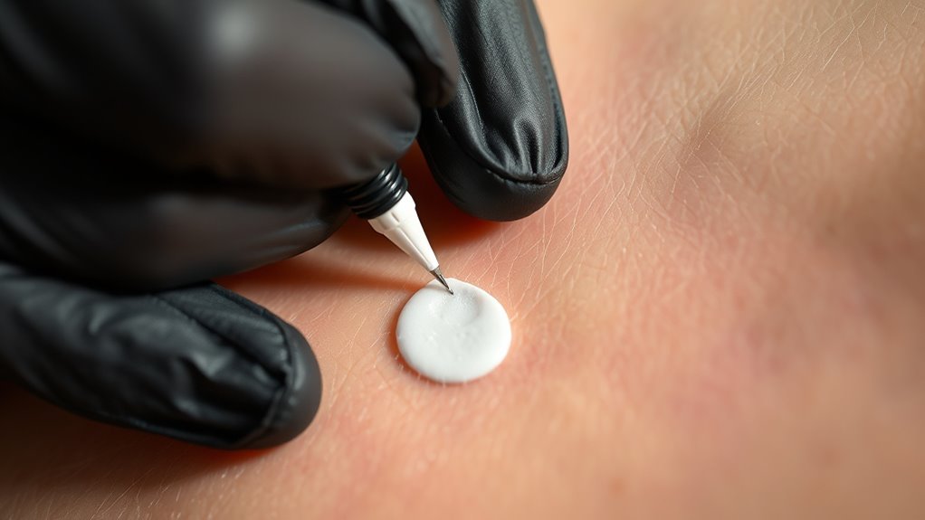 white ink causes more pain